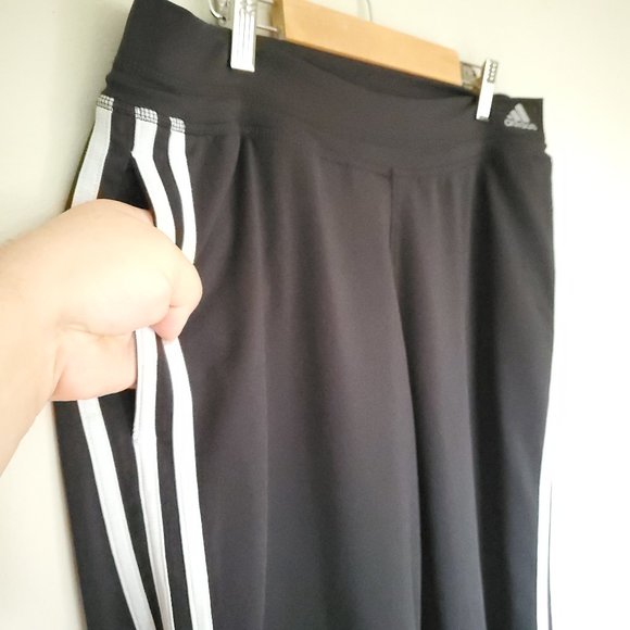 Adidas Clima365 3 stripe capri pants black white M - Picture 3 of 12